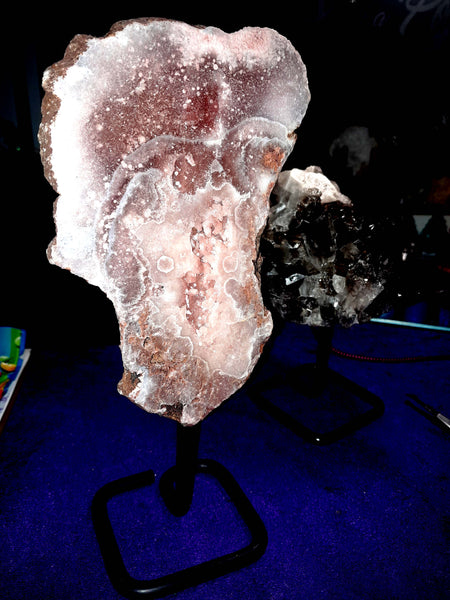 Pink Amethyst Agate on Stand