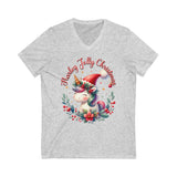 Harley Jolly Christmas - Unisex Jersey Short Sleeve V-Neck Tee