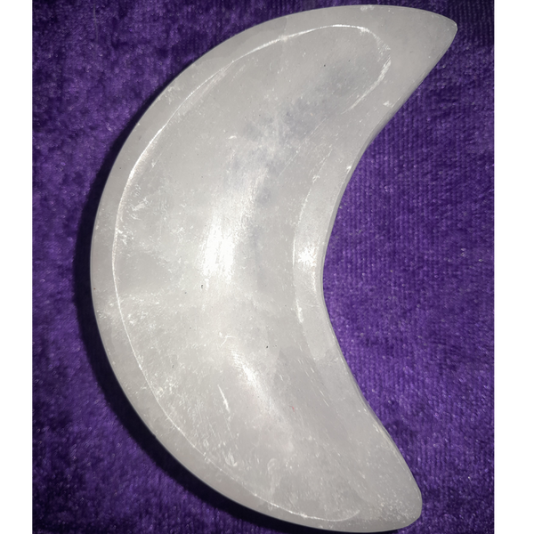 Selenite Moon Bowl