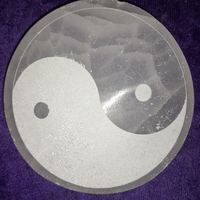 Selenite Yin Yang Plate