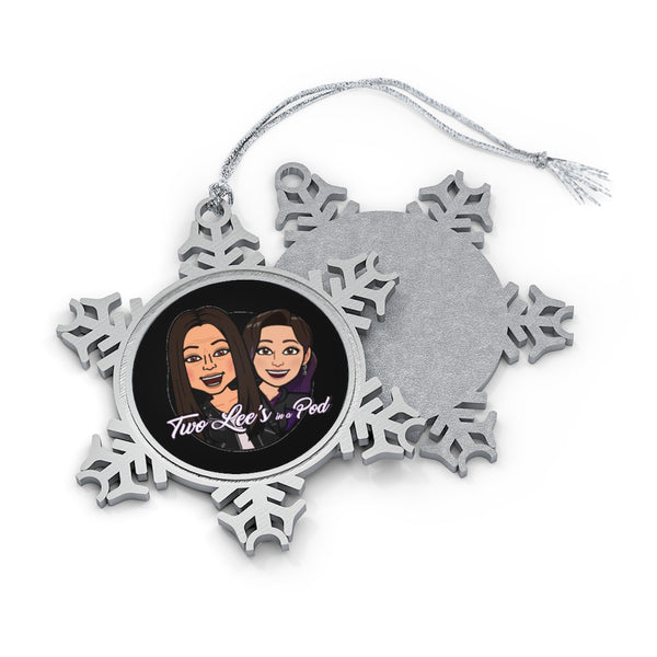 Two Lees In A Pod - Pewter Snowflake Ornament