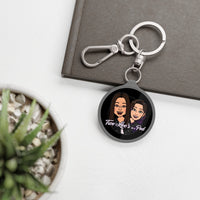 Two Lees In A Pod Keyring Tag