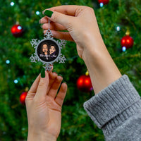 Two Lees In A Pod - Pewter Snowflake Ornament