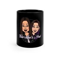 Two Lees In A Pod 11oz Black Mug